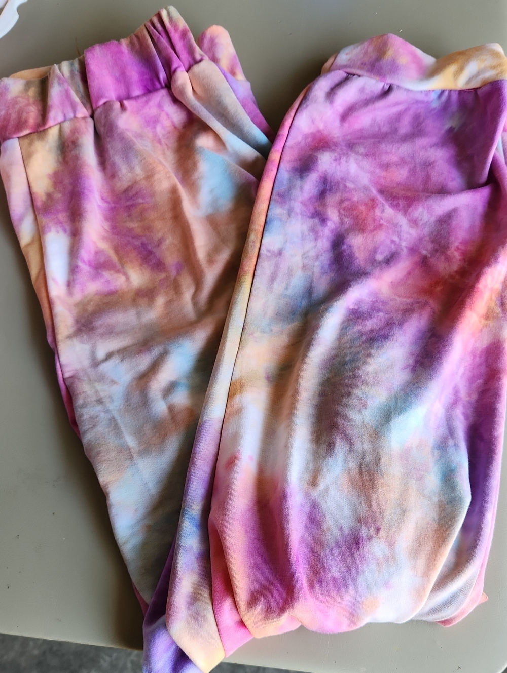 Tie-Dye Pink Womans Sweatpants. 1x Plus New No Tags